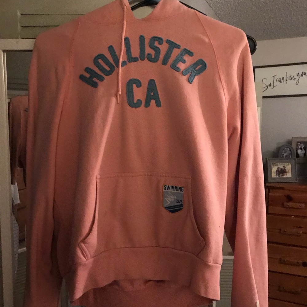 Pink Hollister hoodie